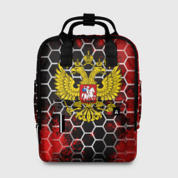 Женский рюкзак Герб РФ краски броня