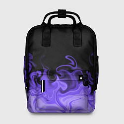 Рюкзак женский Абстрактный фиолетовый огонь, цвет: 3D-принт
