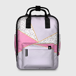 Рюкзак женский Геометрическая абстракция с треугольниками и пятни, цвет: 3D-принт