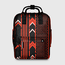 Женский рюкзак Красные обои на чёрном фоне