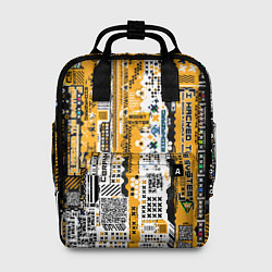 Рюкзак женский Cyberpunk pattern yellow, цвет: 3D-принт