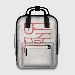 Рюкзак женский Таня - красная надпись, цвет: 3D-принт