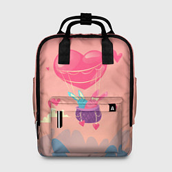 Рюкзак женский Зайки на шаре, цвет: 3D-принт