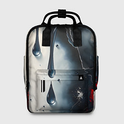 Рюкзак женский Сюрреалистичная абстракция с каплями, цвет: 3D-принт