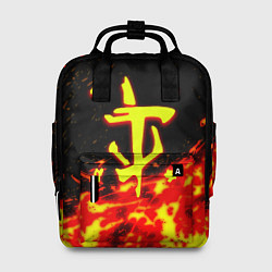 Рюкзак женский Doom огненное лого, цвет: 3D-принт