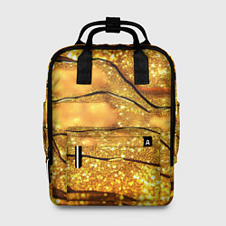 Женский рюкзак Золотая текстура с блестками