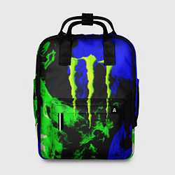 Женский рюкзак Monster energy кислотный огонь