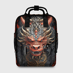 Рюкзак женский Дракон в стиле ирезуми с узорами, цвет: 3D-принт