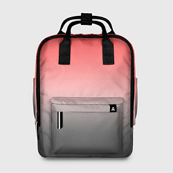 Рюкзак женский Бледный красно-серый градиент, цвет: 3D-принт