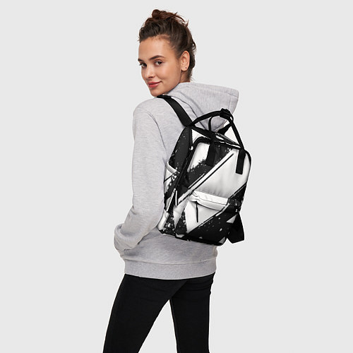 Женский рюкзак Color black white / 3D-принт – фото 3