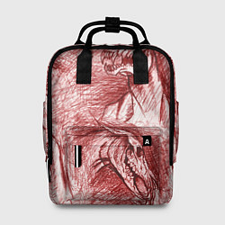 Рюкзак женский Черепа лошадей - эскиз, цвет: 3D-принт