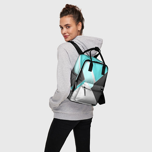 Женский рюкзак Color black blue / 3D-принт – фото 3