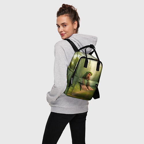 Женский рюкзак Патапим мем / 3D-принт – фото 3