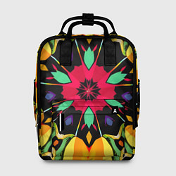 Рюкзак женский Салатовый калейдоскоп, цвет: 3D-принт