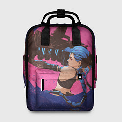 Рюкзак женский Аркейн Джинкс пушка, цвет: 3D-принт