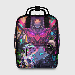 Рюкзак женский Стиль Cyberpunk, цвет: 3D-принт