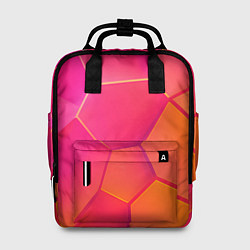 Рюкзак женский Розово-оранжевые плиты, цвет: 3D-принт