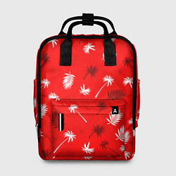 Рюкзак женский Текстура красной гавайской рубашки, цвет: 3D-принт
