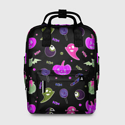 Рюкзак женский Halloween pink black pumpkin, цвет: 3D-принт