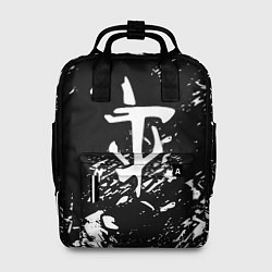 Рюкзак женский Doom белые краски штрихи, цвет: 3D-принт