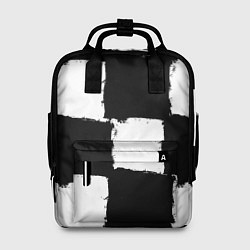 Женский рюкзак Черные квадраты в виде шахматной доски