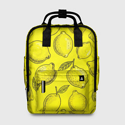 Рюкзак женский Яркий лимонный узор - паттерн, цвет: 3D-принт