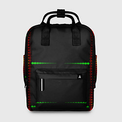 Женский рюкзак Color black green orange stripes