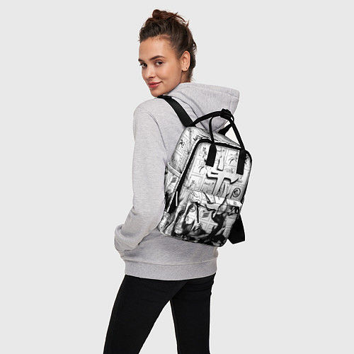 Женский рюкзак Doom x portal fire / 3D-принт – фото 3