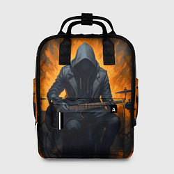 Рюкзак женский Гитарист играющий в пламени, цвет: 3D-принт