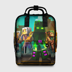 Рюкзак женский Майнкрафт - исследование территории, цвет: 3D-принт