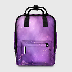 Рюкзак женский Волшебные цветы в фиолетовой дымке, цвет: 3D-принт