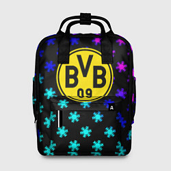 Рюкзак женский Borussia неоновые снежинки, цвет: 3D-принт