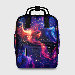 Рюкзак женский Волшебная космическая дымка со звёздами, цвет: 3D-принт