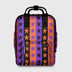 Рюкзак женский Звёзды Хэллоуина паттерн полосатый, цвет: 3D-принт