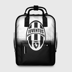 Рюкзак женский Juventus черно белая геометрия, цвет: 3D-принт