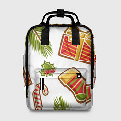 Рюкзак женский Рождественский вайб, цвет: 3D-принт