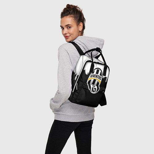 Женский рюкзак Juventus капли красок / 3D-принт – фото 3