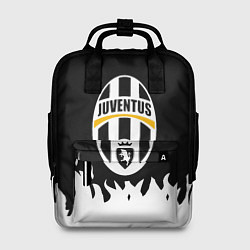 Рюкзак женский Ювентус белый огонь текстура, цвет: 3D-принт