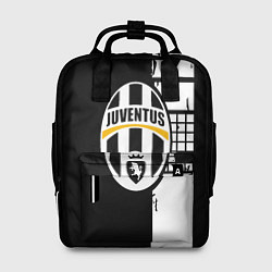 Рюкзак женский Ювентус геометрия белая, цвет: 3D-принт