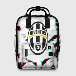Рюкзак женский Ювентус геометрия глитч, цвет: 3D-принт