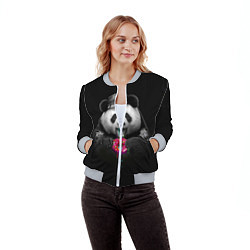 Бомбер женский Donut Panda, цвет: 3D-меланж — фото 2