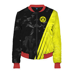 Бомбер женский FC Borussia Dortmund: Abstract, цвет: 3D-красный
