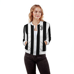 Бомбер женский FC Juventus, цвет: 3D-белый — фото 2