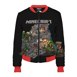 Бомбер женский MINECRAFT, цвет: 3D-красный