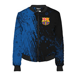 Бомбер женский FC Barcelona ФК Барселона, цвет: 3D-черный