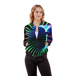 Бомбер женский Portal Fashion pattern Neon, цвет: 3D-черный — фото 2