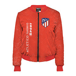 Бомбер женский АТЛЕТИКО Atletico Madrid Sport Гранж, цвет: 3D-красный