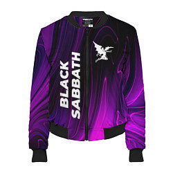 Бомбер женский Black Sabbath violet plasma, цвет: 3D-черный