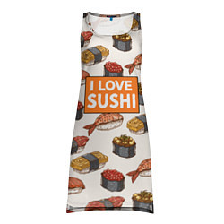 Туника женская I love sushi Я люблю суши, цвет: 3D-принт