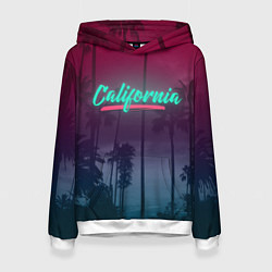 Толстовка-худи женская California, цвет: 3D-белый